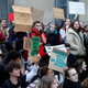 Students demonstrate in front of the Ecology Ministry in Paris, France during a school strike for climate action on Feb. 15, 2019.